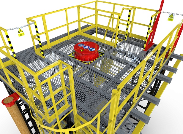  г. Курчатов.ООО "НГК" установило учебный полигон "Альпинист 03-02-5" для повышения квалификации специалистов  